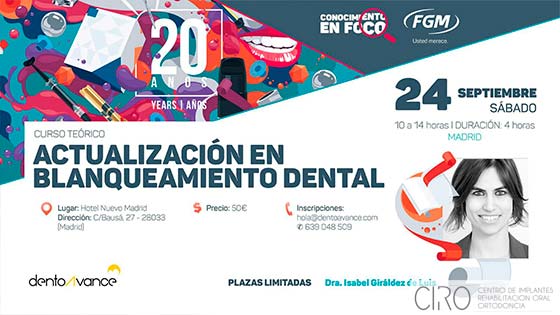 Curso teórico de la Dra. Isabel Giráldez de Luis sobre blanqueamiento dental