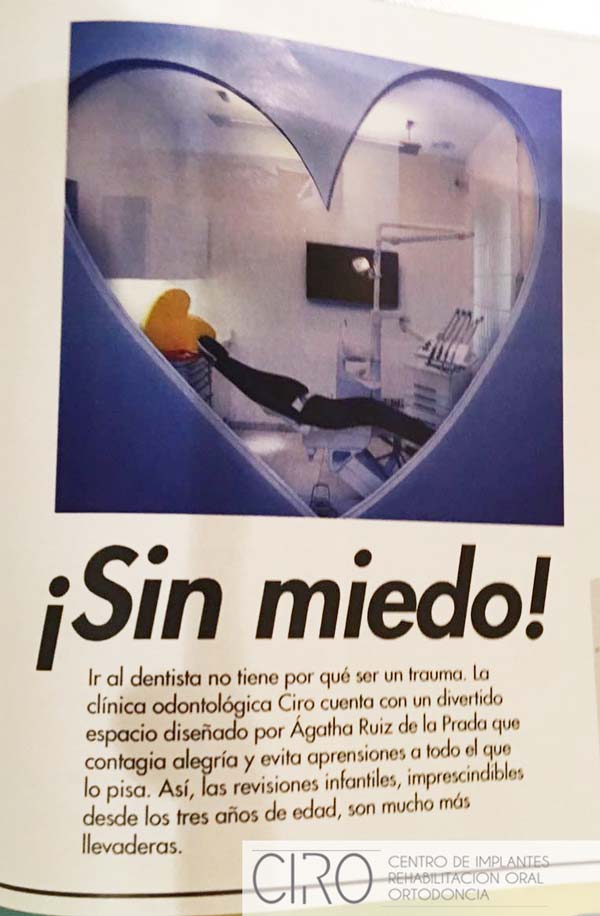 Dentista para niños en Madrid recomendado por la revista Hola