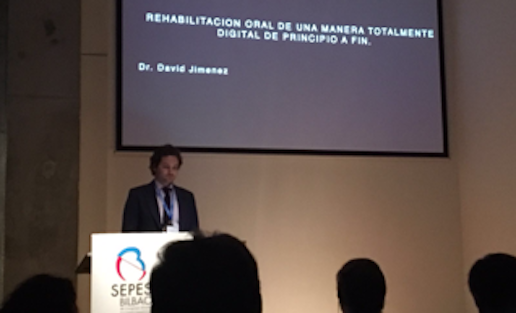 El doctor David Jiménez presenta un caso clínico en la Sociedad Española de Prótesis