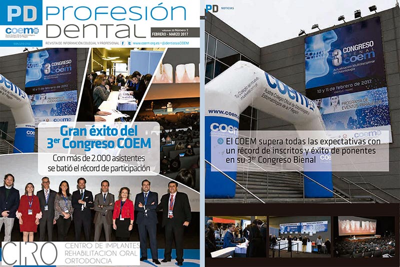Profesión Dental destaca el récord de participación del Congreso COEM, presidido por el Dr. Jaime Jiménez